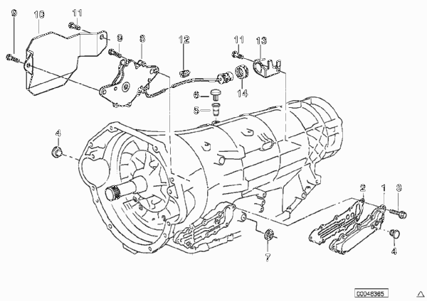A5S560Z Картер коробки передач для BMW E38 750iLP M73N (схема запчастей)