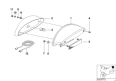 Блок задних фонарей для MOTO R13 F 650 GS Dakar 00 (0173,0183) 0 (схема запасных частей)