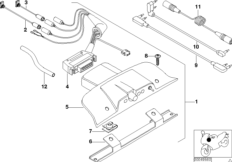 Переговорное устройство для BMW 89V3 K 1200 LT 99 (0545,0555) 0 (схема запасных частей)