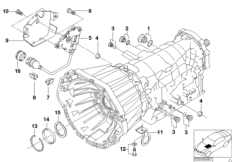 A5S440Z Дополн.элементы/уплотнители для BMW E53 X5 4.6is M62 (схема запасных частей)