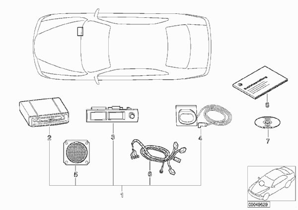 Сист.нав., стрелочный указатель/детали для BMW E46 323Ci M52 (схема запчастей)