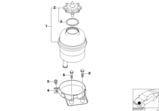Масляный резервуар/детали для BMW E53 X5 4.4i M62 (схема запасных частей)