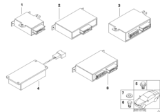 Различные блоки управления для BMW E38 750iLS M73N (схема запасных частей)