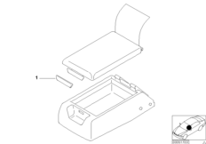 Инд.отделка дерев.накладка подлокотника для BMW E38 740d M67 (схема запасных частей)