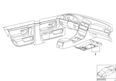Инд.отдел.дерев.держат.д.емк.с напит.Пд для BMW E38 730i M60 (схема запасных частей)