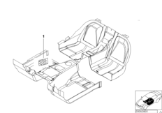Дооснащение сеткой в пространстве д.ног для BMW E36 M3 S50 (схема запасных частей)