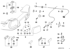 Детали электрооборудования прицепа для BMW E46 318i N42 (схема запасных частей)
