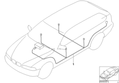 Провода аудиосистемы для BMW E46 320i M52 (схема запасных частей)