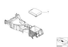 Дооснащение подлокотником Пд для BMW E53 X5 3.0i M54 (схема запасных частей)
