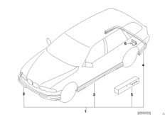 Аэродинамический комплект для BMW E46 325i M54 (схема запасных частей)