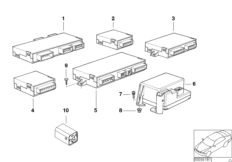 ЭБУ и модули кузова для BMW E36 M3 3.2 S50 (схема запасных частей)