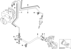Трубопровод тормозного привода c ABS Зд для BMW R13 F 650 GS Dakar 00 (0173,0183) 0 (схема запасных частей)