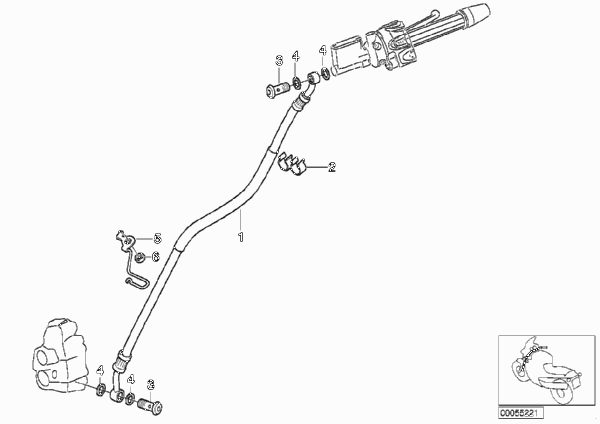 Трубопровод торм.привода Пд не для ABS для BMW R13 F 650 GS Dakar 00 (0173,0183) 0 (схема запчастей)