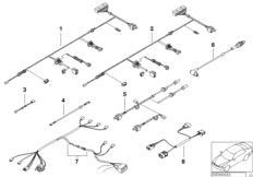 Различные дополнит.комплекты проводов для BMW E38 730i M60 (схема запасных частей)