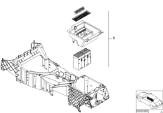 Дооснащение держателем для кассет для BMW E53 X5 3.0d M57N (схема запасных частей)