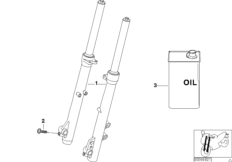 Телескопическая вилка для BMW R13 F 650 GS 00 (0172,0182) 0 (схема запасных частей)