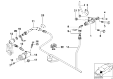 Привод управления сцеплением для BMW E52 Z8 S62 (схема запасных частей)