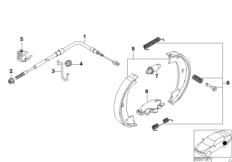Стояночный тормоз/тормозные колодки для BMW E52 Z8 S62 (схема запасных частей)