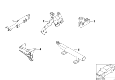 Различные держатели провода для BMW E38 L7 M73 (схема запасных частей)