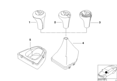 Головки / крышки рычага ПП для BMW E53 X5 3.0d M57 (схема запасных частей)