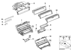 Отделение, дополнительные элементы для BMW E46 M3 S54 (схема запасных частей)