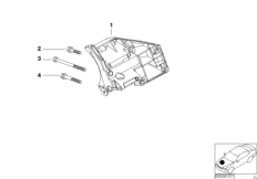 Опорный кронштейн компрессора кондиц. для BMW E52 Z8 S62 (схема запасных частей)
