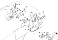Обшивка багажного отделения Бок для BMW E46 320Cd M47N (схема запасных частей)