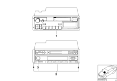 Радиоприемник Bavaria C для BMW E36 328i M52 (схема запасных частей)