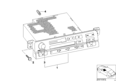 Радиоприемник BMW Business для BMW E46 328i M52 (схема запасных частей)
