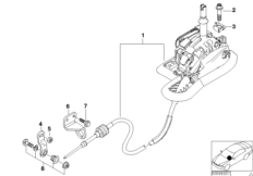 Механизм ПП стептроник АКПП для BMW E38 L7 M73N (схема запасных частей)
