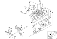 Механизм ПП стептроник АКПП для BMW E46 320i M52 (схема запасных частей)