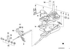 Механизм ПП с Interlock АКПП для BMW E46 316i 1.9 M43 (схема запасных частей)