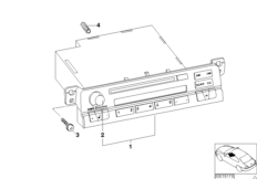 Переосн.радиопр.Reverse на Business CD для BMW E46 325xi M54 (схема запасных частей)