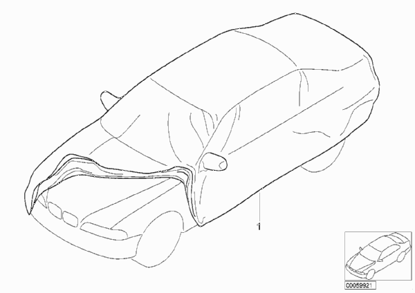 Защитный кожух для BMW E46 330d M57 (схема запчастей)
