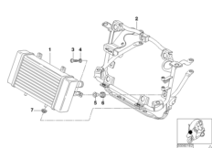 Радиатор охлаждающей жидкости для BMW C1N C1 (0191) 0 (схема запасных частей)