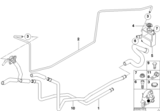 Патрубок системы охлаждения/бачок для BMW C1N C1 (0191) 0 (схема запасных частей)