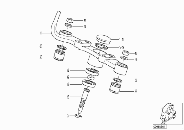Перемычка вилки Вх для MOTO C1N C1 (0191) 0 (схема запчастей)