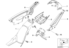 Колпак колеса Зд, кронштейн ном.знака для MOTO R13 F 650 GS Dakar 00 (0173,0183) 0 (схема запасных частей)