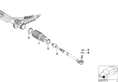 Рулевые тяги/тяги рулевой трапеции для BMW E52 Z8 S62 (схема запасных частей)