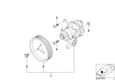 Насос гидроусилителя рулевого управления для BMW E52 Z8 S62 (схема запасных частей)