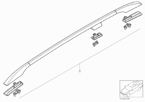 Компл. дооснащения леера для BMW E53 X5 3.0d M57N (схема запчастей)