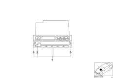 Радиоприемник BMW Professional RDS для BMW Z3 Z3 3.0i M54 (схема запасных частей)
