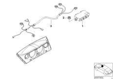 Встроенный ЭБУ комбинации приборов (IKE) для BMW E52 Z8 S62 (схема запасных частей)