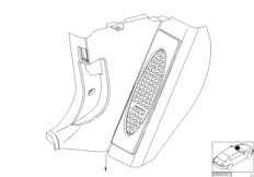 Доосн.упором для ног в M-стиле алюминий для BMW E46 330xi M54 (схема запасных частей)