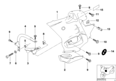 Облицовка боковины для BMW R22 R 1150 RT 00 (0419,0499) 0 (схема запасных частей)