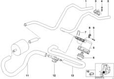 Топливопроводы/регулятор давления топл. для BMW C1N C1 (0191) 0 (схема запасных частей)