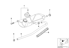 Расширительный бачок радиат.вод.охлажд. для BMW R13 F 650 GS Dakar 00 (0173,0183) 0 (схема запасных частей)
