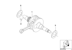 Кривошипно-шатунный механизм для BMW C1N C1 200 (0192) 0 (схема запасных частей)