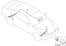Детали авт.регулир.угла накл.ксенон.фар для BMW E39 530i M54 (схема запасных частей)