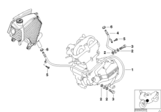 Трубопроводы смазочной системы для BMW R13 F 650 GS 04 (0175,0185) 0 (схема запасных частей)